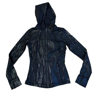 Lululemon Hooded Define Jacket Shine Size 6 Radiate Foil Black Size 6